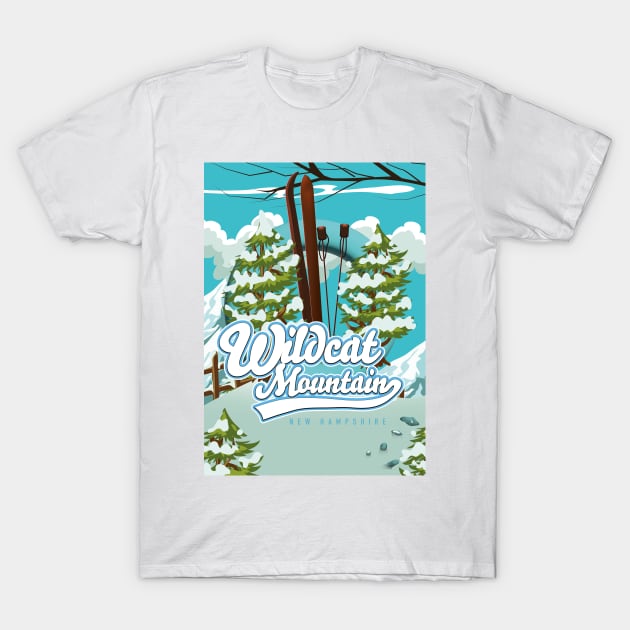 Wildcat Mountain New Hampshire Ski poster T-Shirt by nickemporium1